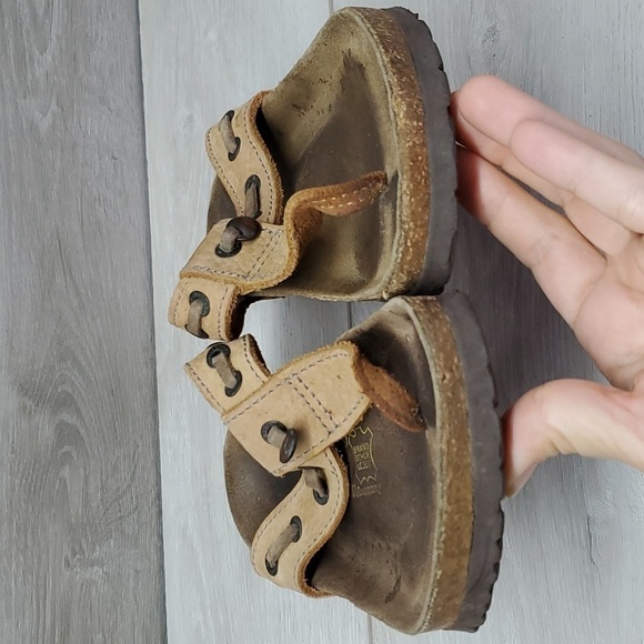 Birkenstock Papillio Womens T strap Leather Sandals Flats shoes sz 37/6 - Picture 5 of 11